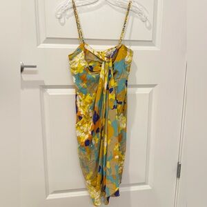 $385 Diane von Furstenberg 'Edythe' 100% Silk Crepe de Chine Dress, Dune Flowers